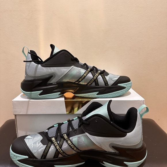 NIB Men Air Jordan One Take 3 Ocean Cube White Black Green DC7701-310 - Picture 3 of 5